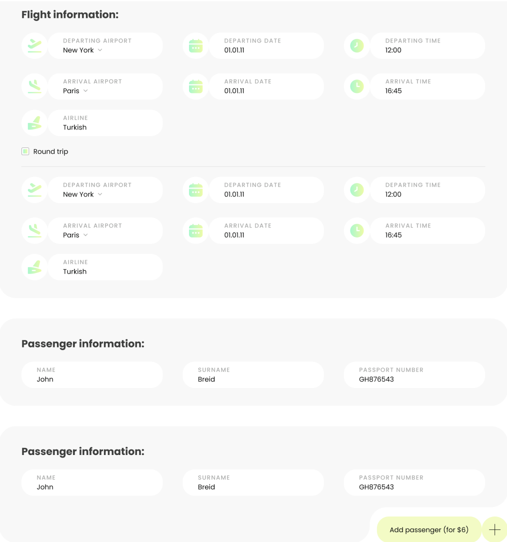 ticket form